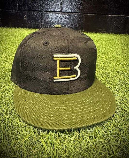 NEW ERA 9Fifty Polyester Tonal Camo BLACK CAMO/MILITARY GREEN